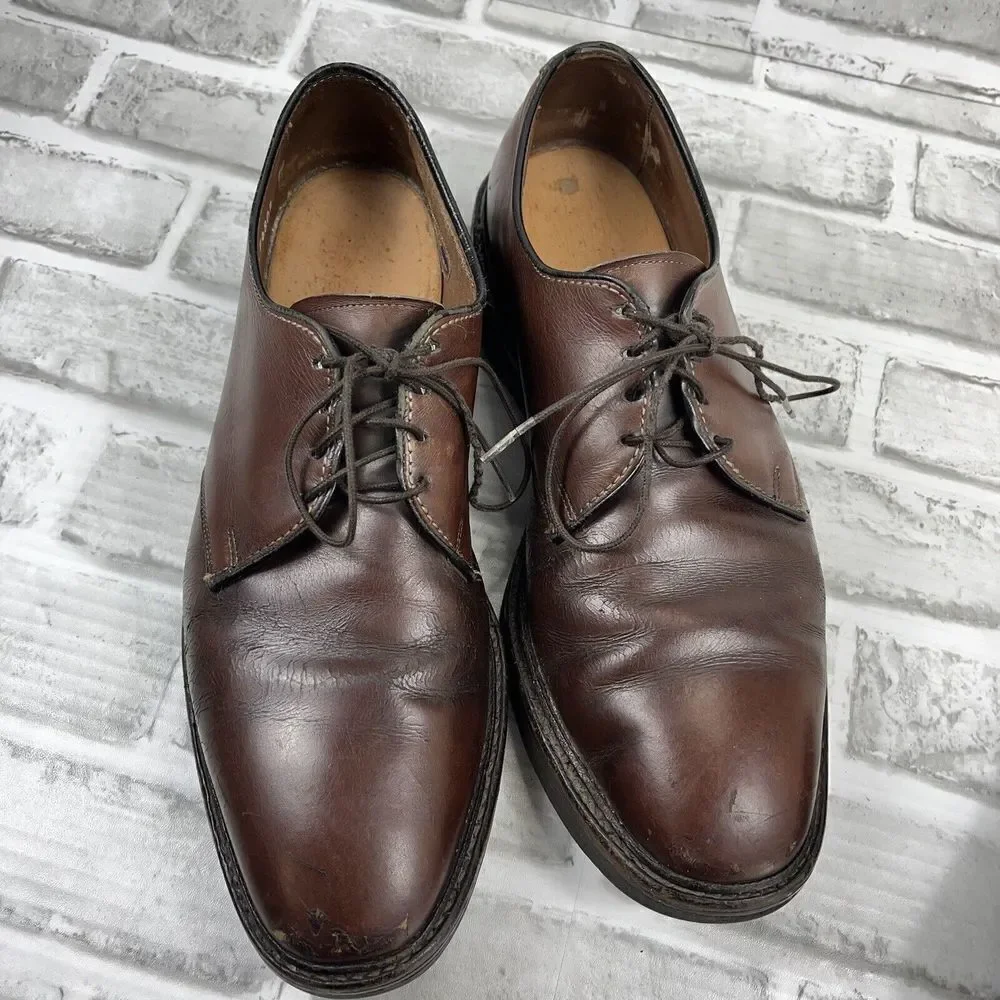 Allen Edmonds Globetrotter Men's Size 10.5 B Brown Leather Oxford Comfort Shoes